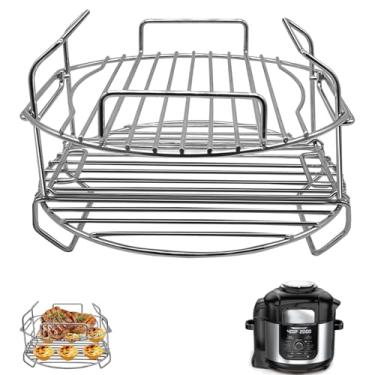 Imagem de GCQ Acessórios de fritadeira a ar para panela de pressão Ninja Foodi FD401 12 em 1 OS401 10 em 1 8 litros, peças de substituição de aço inoxidável para frigideira a ar, peças de reposição, podem ser