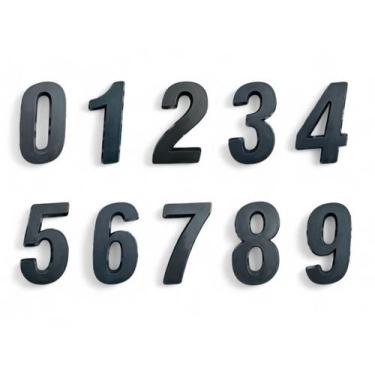 Imagem de Número Residencial Preto 3D Porta Parede Casa Prédio Empresa - Deplast