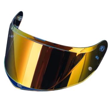 Imagem de Generic Viseira de capacete, escudo de capacete antirrisco, PC, fácil instalação, peça de reposição, proteção contra vento para Ff808, Aurora Vermelha