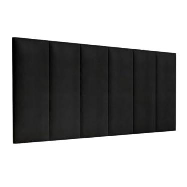 Imagem de Cabeceira Roma modular p/cama Box Casal 140 cm - Preto