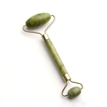 Imagem de Rolos Rolinho Massageador Pedra De Jade Massagem no Rosto - Bella Net
