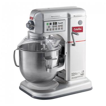 Imagem de Batedeira Industrial de Bancada Estella EMIX8G Silver 7,57 Litros Programável com Levantamento da Tigela e Acessórios Padrão de Proteção