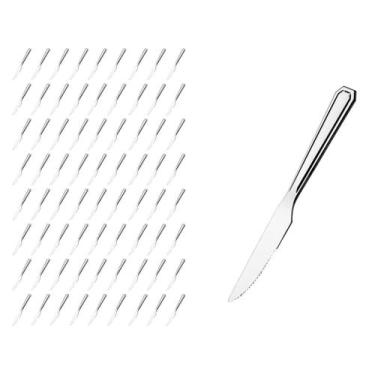 Imagem de Kit 72 Pçs Faca Reforçada Inox Restaurante / Casa / Bar - PRATICASA, S