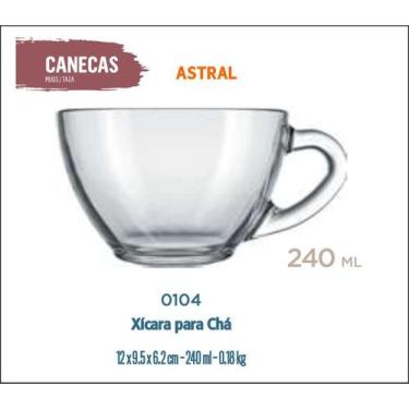 Imagem de 06 Xícaras Astral 240Ml-Café C/Leite Cappuccino Chá - Nadir Figueiredo