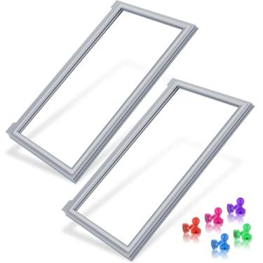 Imagem de [Pacote com 2] Junta de porta de geladeira W10830055 atualizada compatível com substituição de junta de porta de geladeira Whirlpool, W10443238 W10163991 WRF555SDFZ Vedação de porta de geladeira