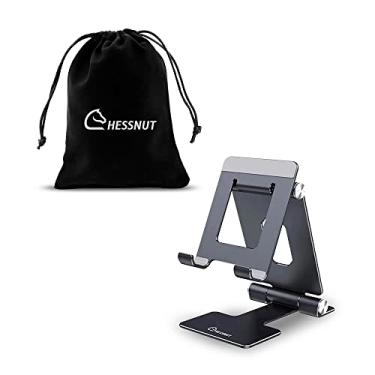 Imagem de Chessnut Suporte de celular dobrável duplo, totalmente ajustável, dobrável, base compatível com telefone 13 12 11 Pro Xs Xs Max Xr X 8, Nintendo Switch, tablets (7-10 polegadas), todos os telefones