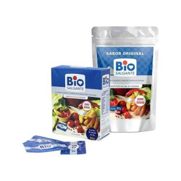 Imagem de Kit Bio Salgante Sachê Natural 80g e Caixa com 30 sachês de 2g - Biosa