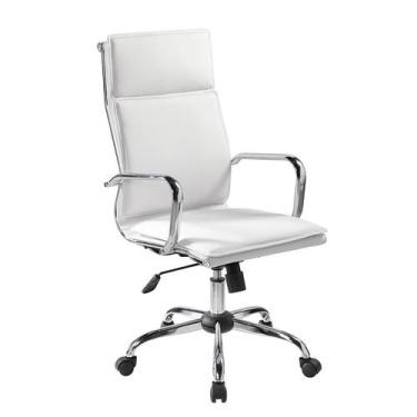 Imagem de Cadeira de Escritório Presidente Giratória Eames Comfort Branca - Mobl