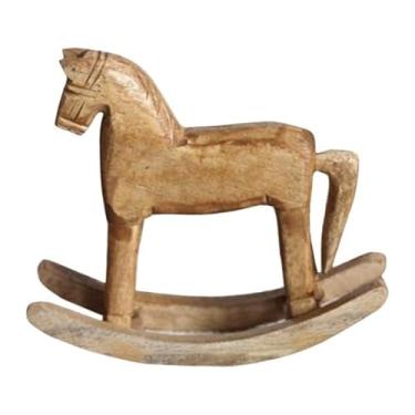 Imagem de Bothyi Estátua de cavalo de madeira, estatueta de cavalo de balanço, coleção de presentes, artesanato, escultura, decoração para casa, prateleira, festas,