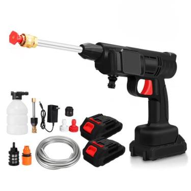 Imagem de Lavadora alta pressão portátil recarregável piso carro moto bicicleta 