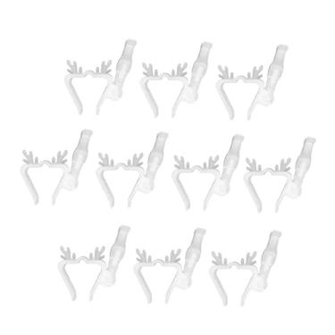 Imagem de WeiLaiKeQi 10 peças de clipes de luz de Natal, ganchos de fixação, clipes de luz de Natal, multiuso, fácil de instalar, clipe de calha resistente ao desgaste