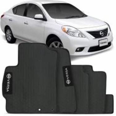 Imagem de Tapete Automotivo Versa - Borracha Pvc Bordado Linha Black