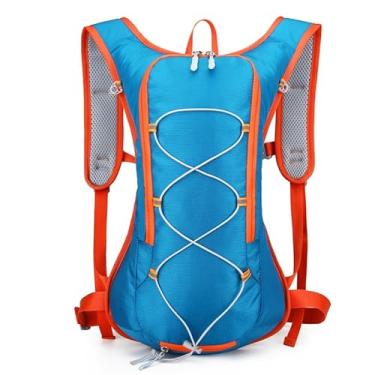 Imagem de Mochila para Ciclismo 20L, Resistente a Respingos, com Alças Ergonômicas e Costas Ventiladas, Ideal para Trekking e Esportes ao Ar Livre, Azul e Laranja (Blue)