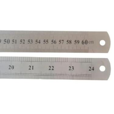 Imagem de Régua de Aço Inox – 30cm 60cm 1m | Patchwork, Desenho Técnico, Artesanato(60cm)