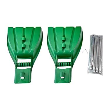 Imagem de Gralara Pás para folhas, ancinho de mão, garra para agarrar folhas, ancinho de jardim, pegadores para detritos de gramado e quintal, 2 Peças com Haste