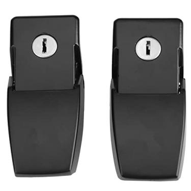 Imagem de Tbest Conjunto do Kit de Trava de Trava de Capuz Anti -roubo Com Chaves para JK Unlimited 07 17 Feito de Matriz Fundida e Revestida Aço Inoxidável pó de pó de pó Acabamento para