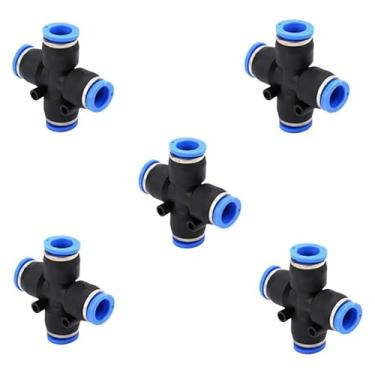 Imagem de BYYINGSUS Conexões de conector de tubo de encaixe pneumático Tubo de água rápido Mangueira de encaixe rápido OD 4 mm 6 mm 8 mm 10 mm 12 mm Vários tipos