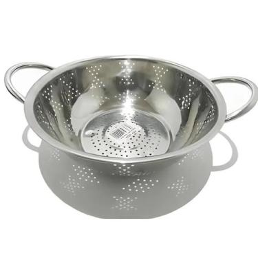 Imagem de Escorredor de Massa Macarrão Inox 23cm com Alça Cozinha