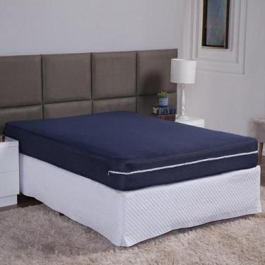 Imagem de Capa De Colchão King 40Cm Zíper Protetor Malha Lisa 1 Peça - Ametista 