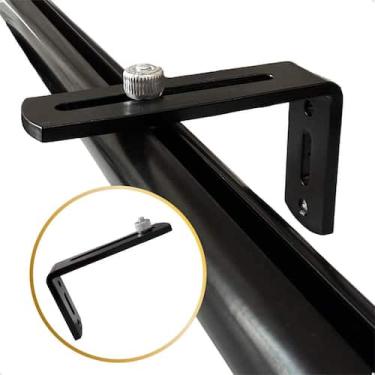 Imagem de Kit Suporte Arona Varão Suiço Simples Deslizante em L Cortina Wave 19 