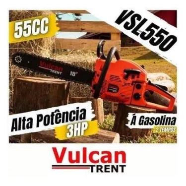 Imagem de Motosserra Á Gasolina 2t 55cc 3,00hp Motoserra Profissional VSL550 Cor