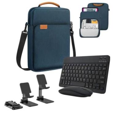 Imagem de Kit Bolsa + Teclado + Suporte Para Xiaomi Redmi Pad 2 Preto - Dealfide