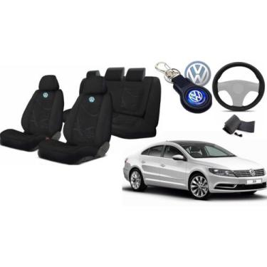 Imagem de Renove seu Passat: Capas de Bancos 2012-2020 + Volante + Chaveiro VW -
