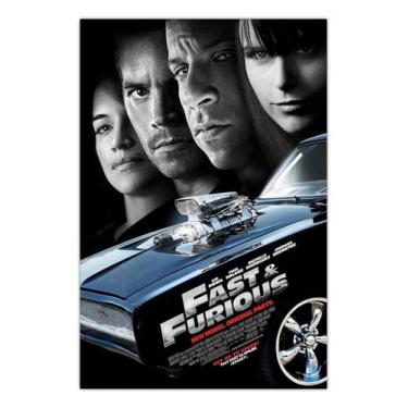 Imagem de Quadro A3 em MDF Velozes e Furiosos 4 - Placa - Pomps Geek