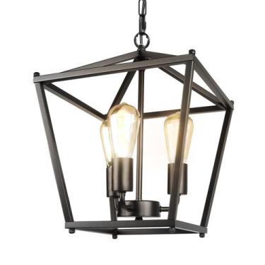 Imagem de Luminária Unicozin KD-9104s Black Metal 3 Lâmpadas 120V