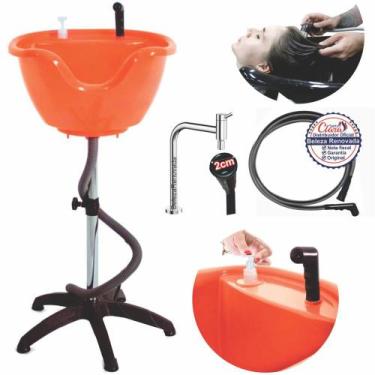 Imagem de Lavatório Portátil Santa Clara Altura 91cm + Ducha, Laranja