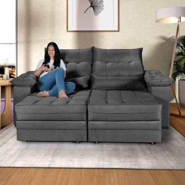 Imagem de Sofá Retrátil e Reclinevel Cancun 2,10 em Linho - Martins & Ornelas, G