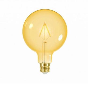 Imagem de Lâmpada Led Filamento Vintage Globo G125 Autovolt Âmbar - Taschibra