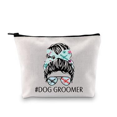 Imagem de Bolsa de maquiagem para tratadores de cães, presentes para tosadores de cães, presentes de agradecimento, para cuidados com animais de estimação, bolsa com zíper, bolsa de viagem para maquiagem