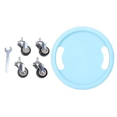 Imagem de RiToEasysports Rodas de Rolo, Disco de Rolamento de 360 ​​graus, Rolo de Treinamento, Disco Deslizante de Exercício Com 4 Rodas, Rolamentos Silenciosos, Suporte de 150 Kg para Academia Em (Azula)