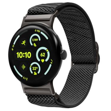 Imagem de Spigen Pulseira Lite Fit X projetada para Google Pixel Watch 4/3 de 45 mm de nylon - preta