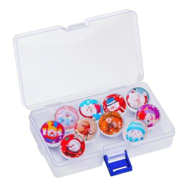 Imagem de Bouncy Balls Deeinyoo Christmas 30 mm Rubber Kids 10 unidades com caix