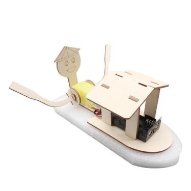 Imagem de Barco elétrico de madeira STEM Science Experiments para crianças - yiw
