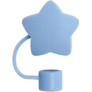 Imagem de Blue Star Tampa de cobertura de palha de silicone para copo Stanley de 40 e 850 g, topo bonito para copos, rolha para canudos reutilizáveis (DM556)