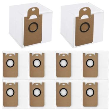 Imagem de Pacote com 10 sacos de pó descartáveis de substituição serve apenas para Airzeen Q6 SE/Honiture Q6/Q6 SE iHome AutoVac Nova/Self Empty/Orbita Pro/Eclipse Pro/Luna Pro