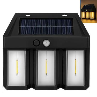 Imagem de Luminaria Solar Led Filamento Arandela Sensor De Presença Movimento Ambiente Externo Jardem Quintal Garagem Iluminaçao