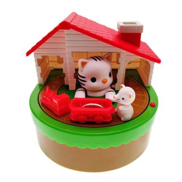 Imagem de Design de gato e rato de desenho animado Coin Bank para crianças