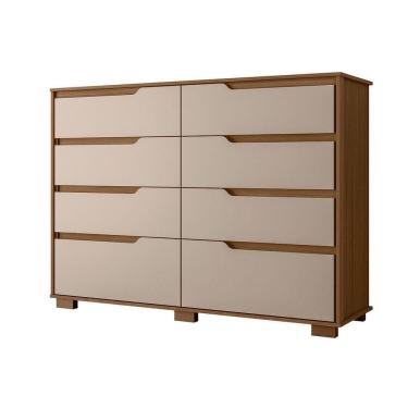 Imagem de Comoda Casal Quarto Georgia 8 Gavetas Carvalho-fendi - Moval