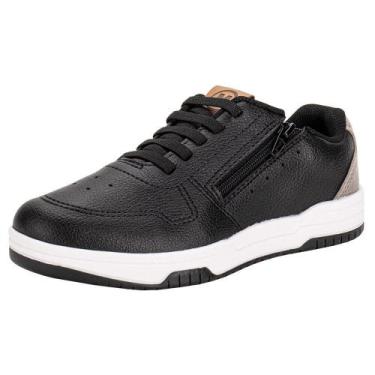 Imagem de Sapatênis infantil molekinho 2852102, Preto, Cinza, 28