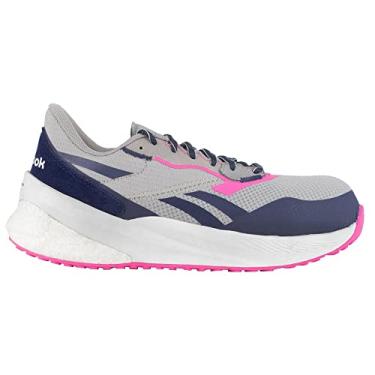 Imagem de Reebok Tênis feminino Rb516 Floatride Energy Daily Work Athletic Composite Toe cinza/azul marinho e rosa, Cinza/azul marinho/rosa, 6 Wide