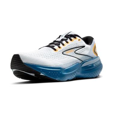 Imagem de Brooks Tênis de corrida masculino Glycerin GTS 21, Branco/safira/laranja, 14 Medium