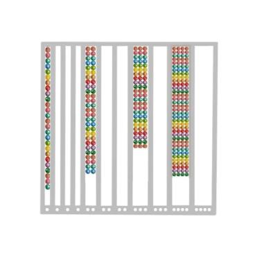 Imagem de Flatro Régua de arte de diamante de aço inoxidável, régua de ferramenta de alinhamento de contas redondas para pintura de diamantes, ferramenta de alisamento de broca precisa para artesanato faça você