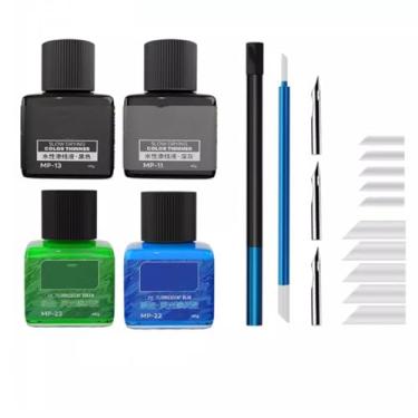 Imagem de MP-10~MP-29 40 g Tinta de revestimento à base de água para painel de tinta de construção de modelos, cor de destaque de linha (Hobby Tools) (MP-11 + MP-13 + MP-22 + MP-23 + 01B + 02B)