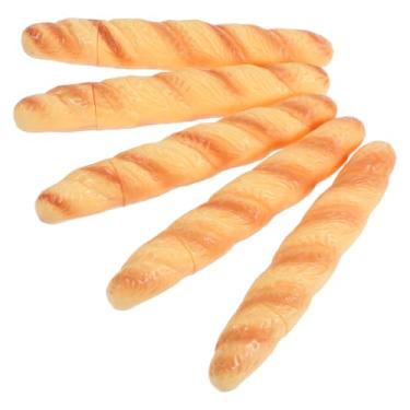 Imagem de SEWACC 5 peças de canetas esferográficas engraçadas em forma de comida, design realista de pão para escritório, escola e sala de aula, use ferramenta de escrita criativa e decoração de mesa peculiar