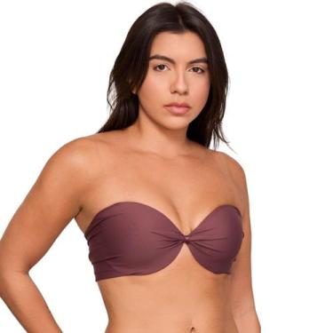 Imagem de Sutia Sem Alcas de Alta Sustentacao Nayane Rodrigues Push Up Liso com 