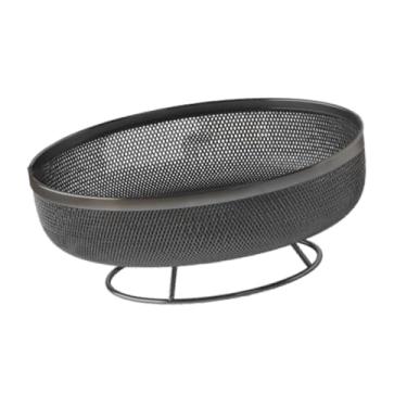 Imagem de FytStycale Fruteira de pedestal, suporte para legumes em arame de ferro, respirável, prática, multifuncional, para decoração de casa. Organizador, Preto